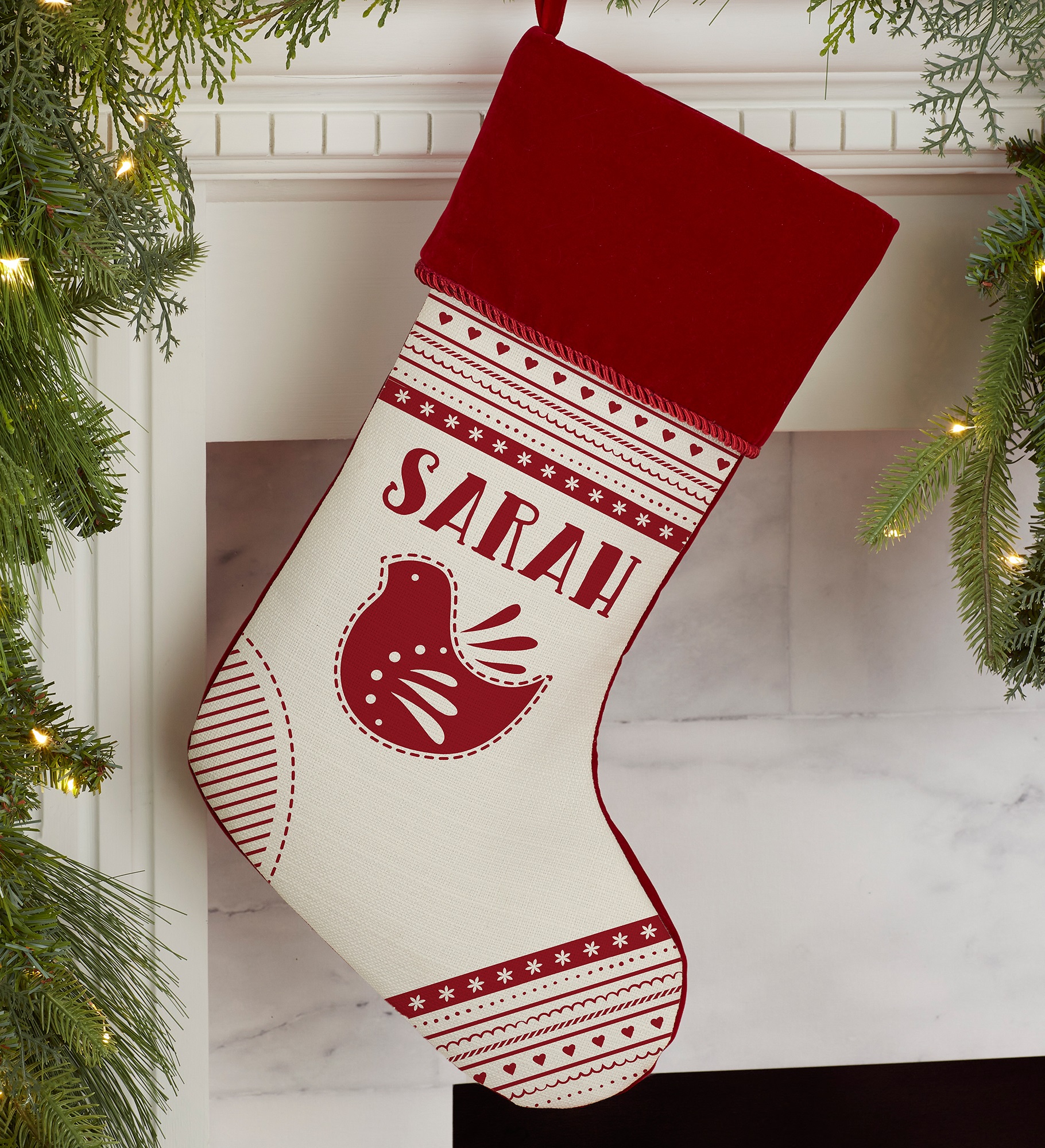 Nordic Noel Personalized Christmas Stocking